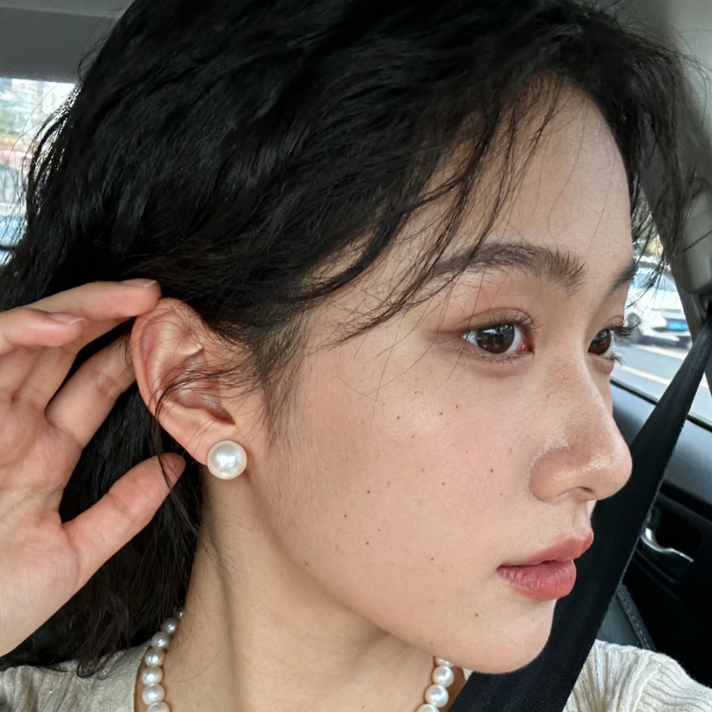 #年底清货 空姐素钉12-13mm 冷白极光正圆 简约甜美百搭