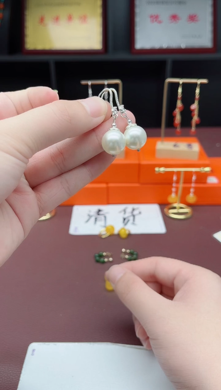 耳饰拼合珍珠（马贝珠）未镶嵌239
