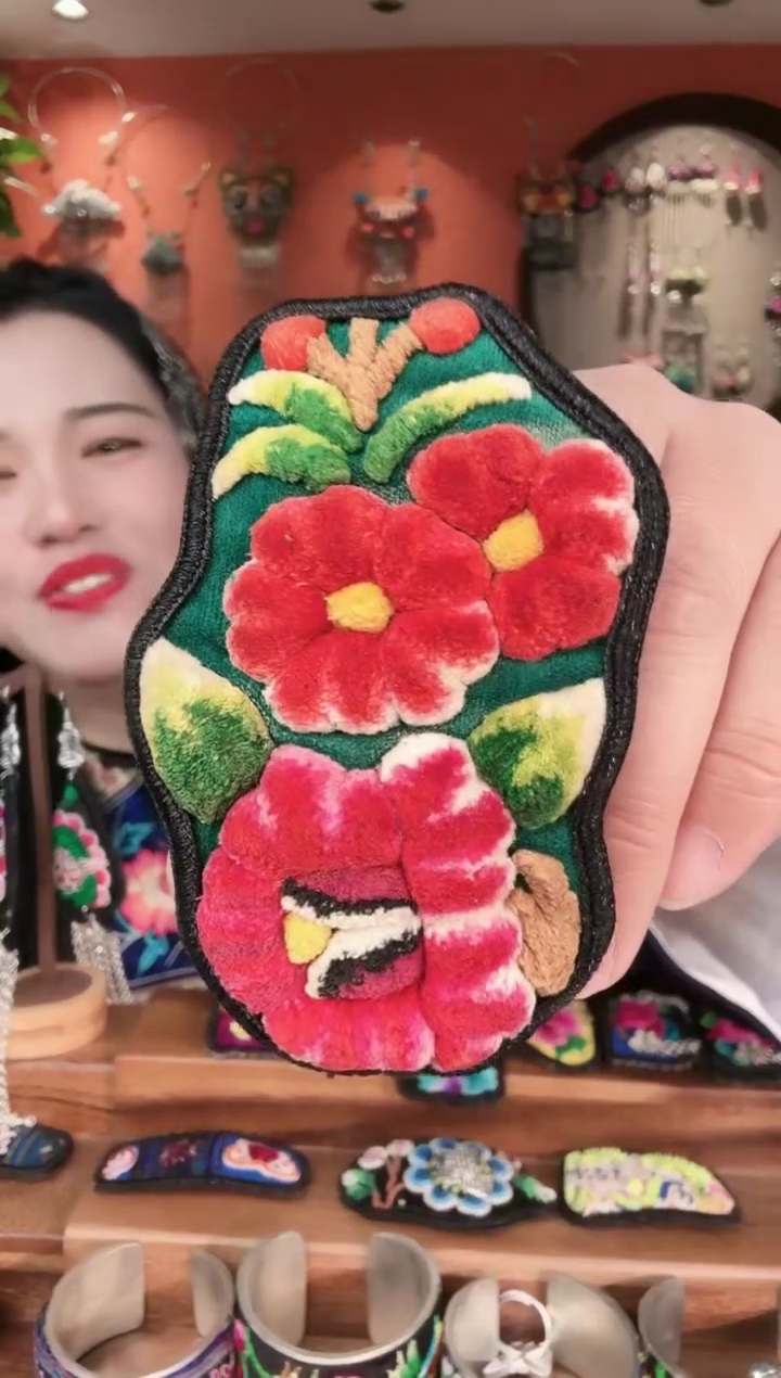 非遗手工刺绣饰品掰掰夹21