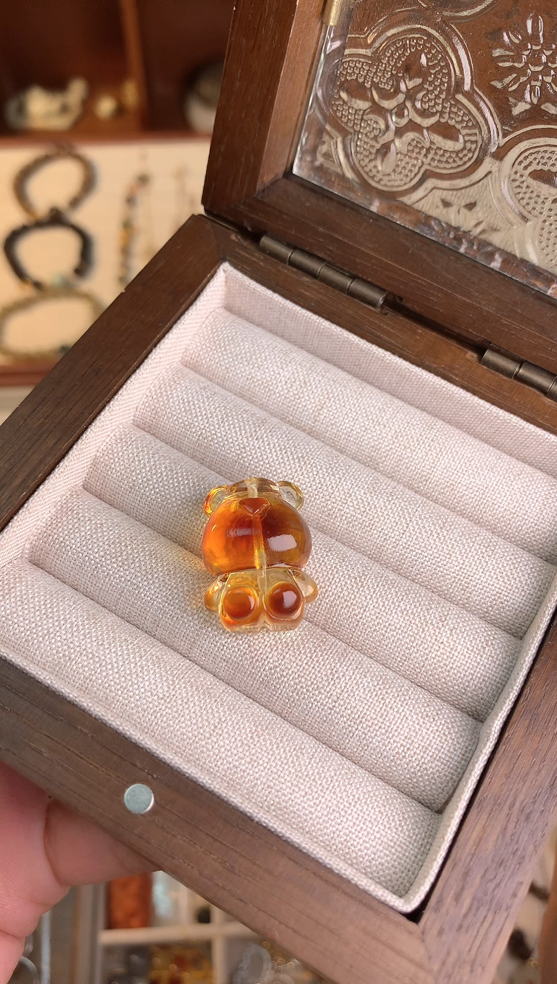 【闪购商品】蜜蜡颈饰未镶嵌蜜蜡小熊雕刻一只