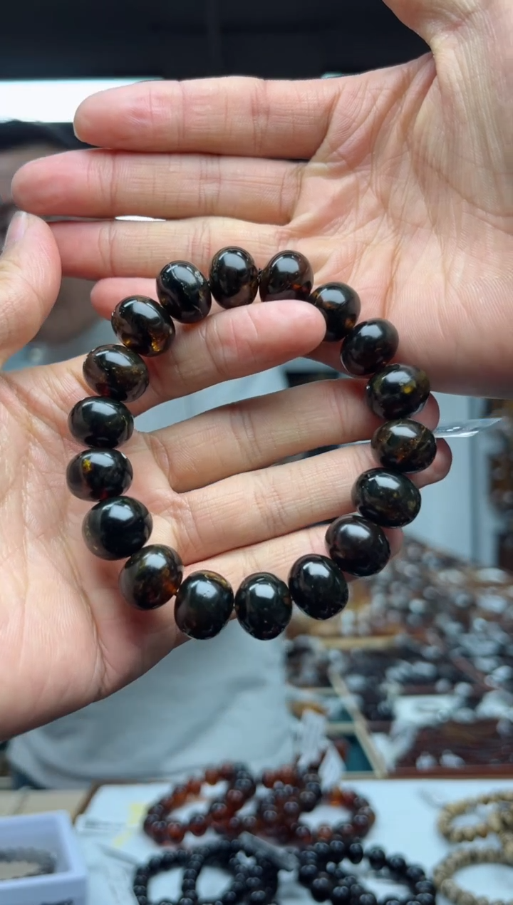 【闪购商品】琥珀裸石未镶嵌抚顺琥珀翳珀14+手串