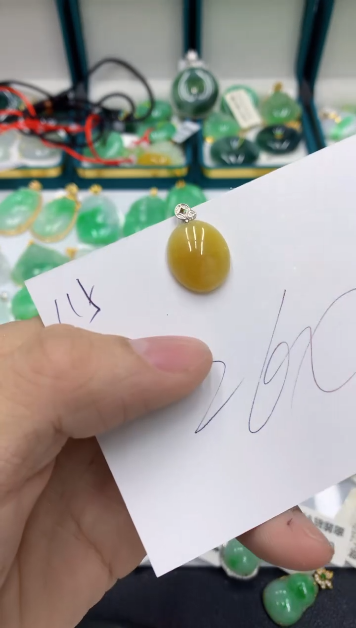 【闪购商品】翡翠颈饰18K金镶嵌1111111111