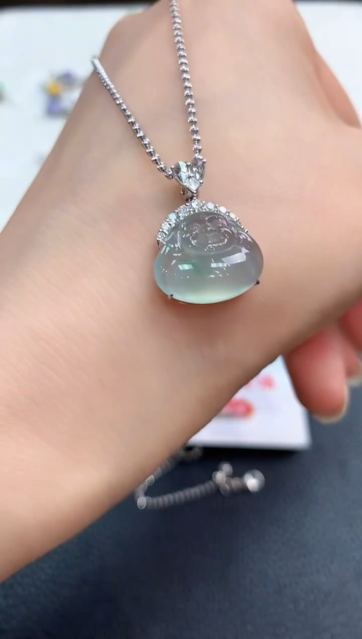 【闪购商品】翡翠吊坠(不含链)18K金镶嵌m19不退换