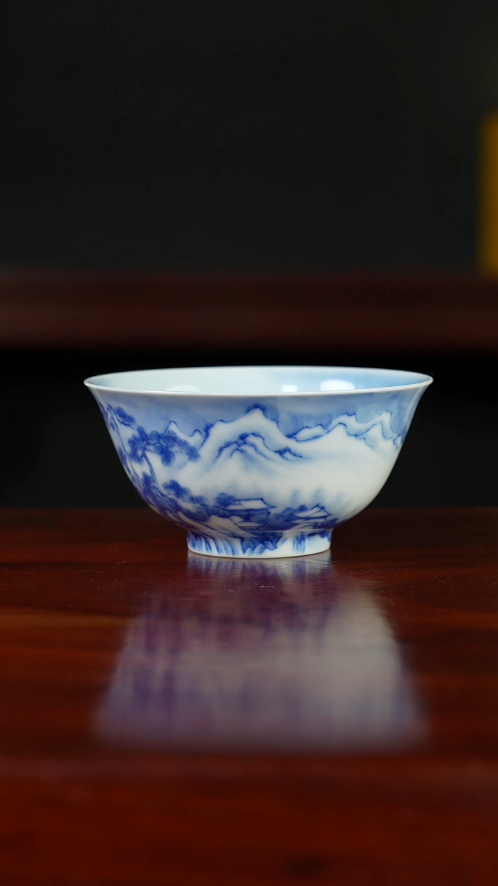 祖传窑真柴窑传承400年雪景主人杯
