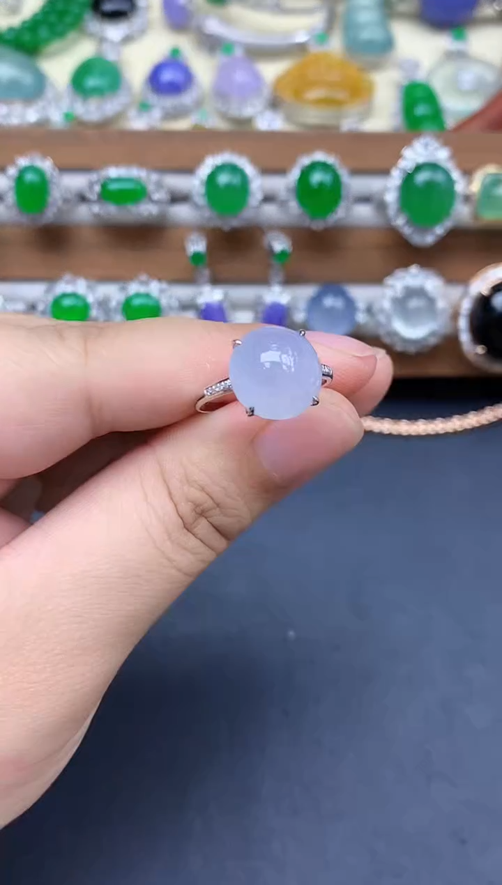 18K金镶嵌戒指翡翠462-中国好珍宝