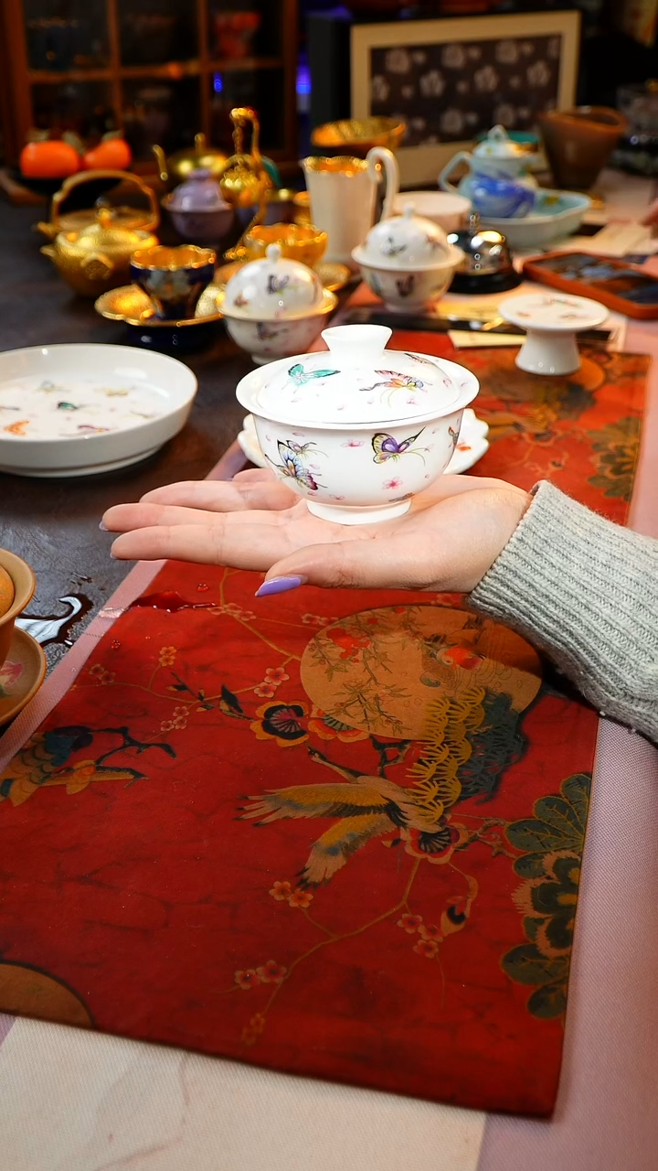 茶杯紫砂【宜景窑系列】盖碗