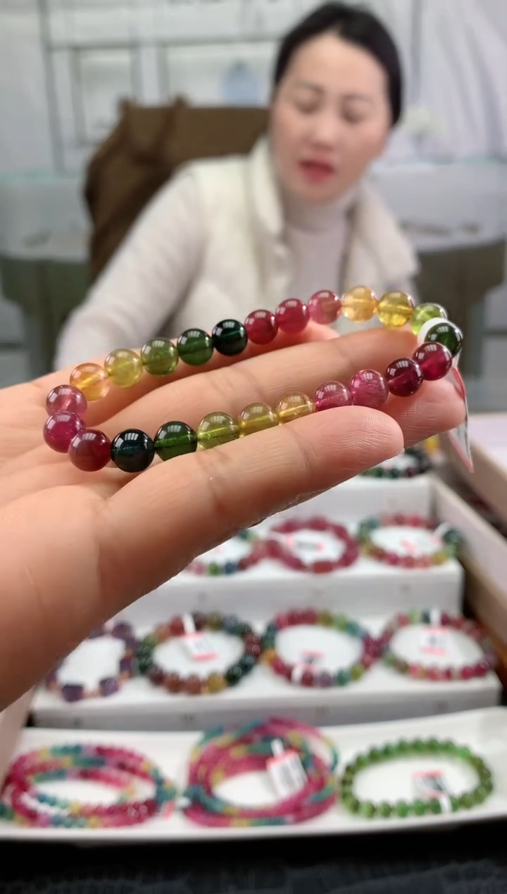 【闪购商品】碧玺手串未镶嵌多样性发一条