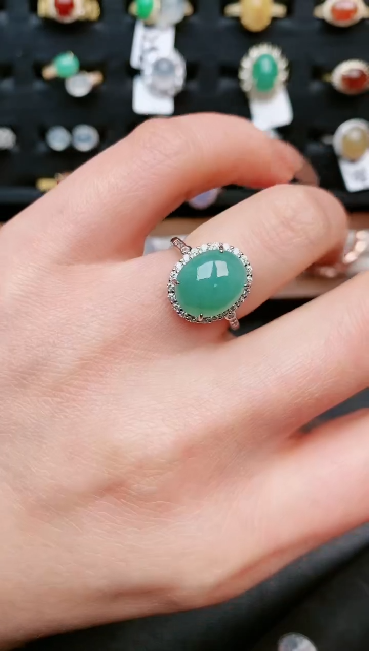【闪购商品】翡翠戒指银S925镶嵌....