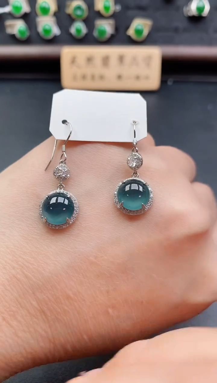 银S925镶嵌戒指翡翠1