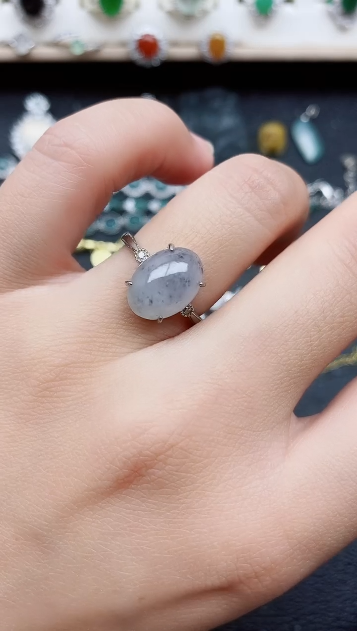 【闪购商品】翡翠戒指银S925镶嵌11111