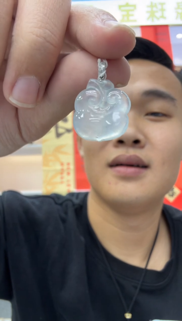 【闪购商品】翡翠颈饰18K金镶嵌天然翡翠A货孤品一件