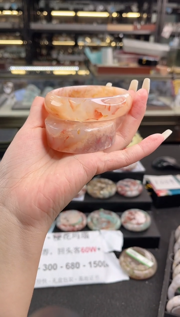 未镶嵌手镯石英质玉61圈口（赠品镯心）604