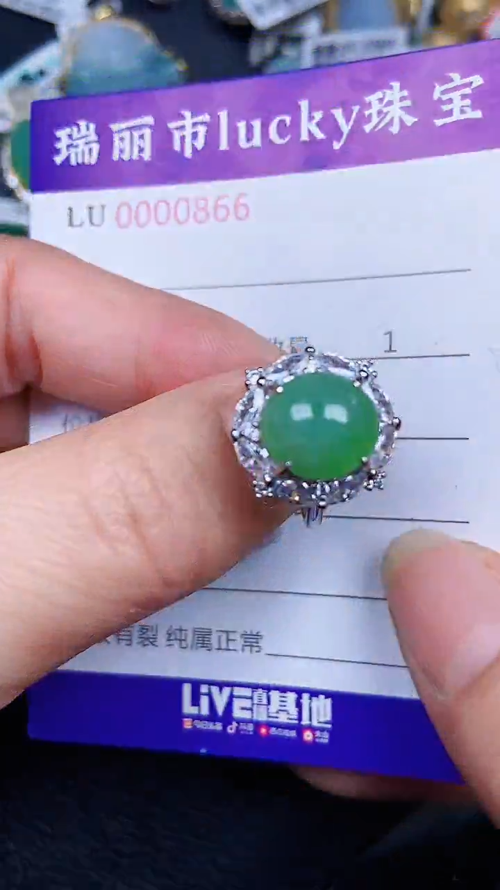 颈饰银S925镶嵌翡翠0366