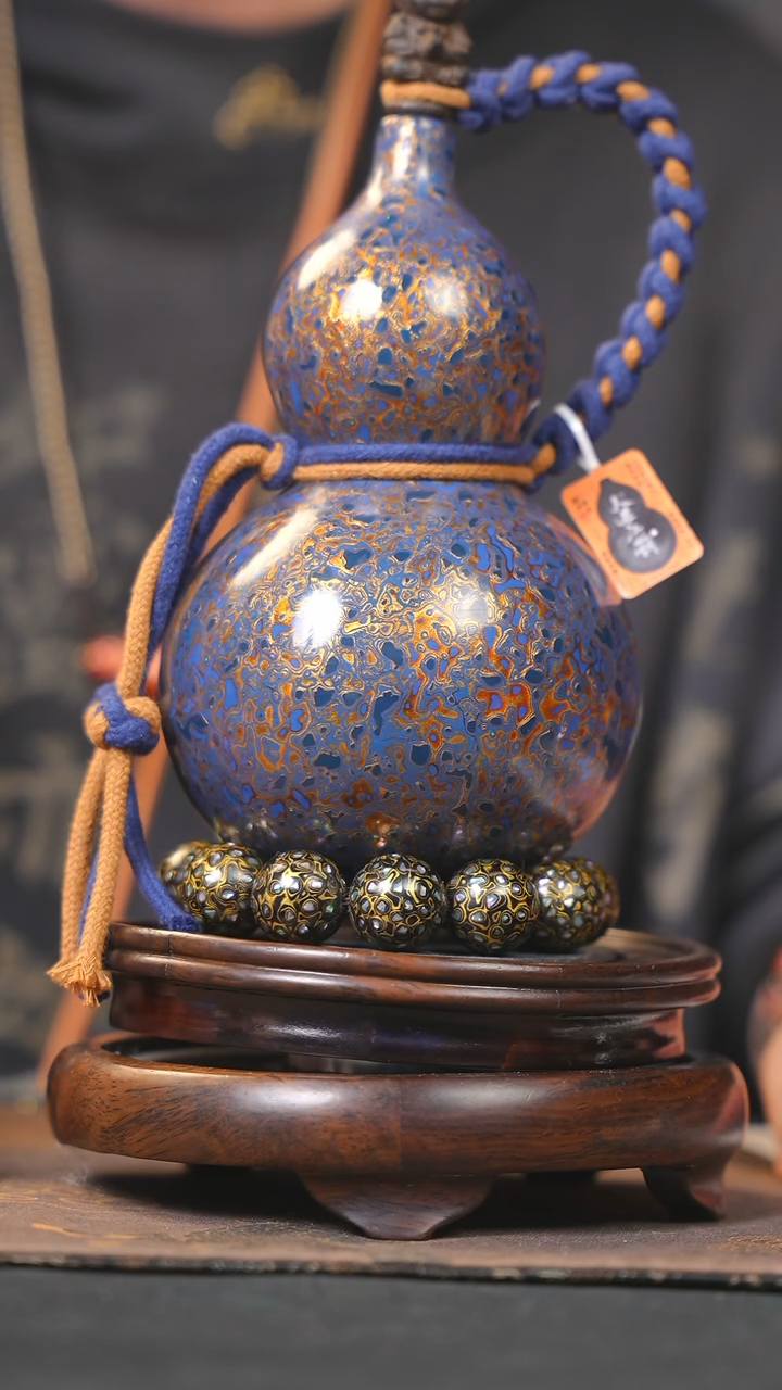 【闪购商品】YL161漆艺酒葫芦不包手串及旋转底座