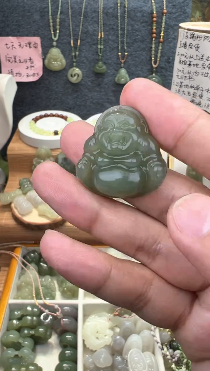 【闪购商品】和田玉颈饰未镶嵌30佛公微包容