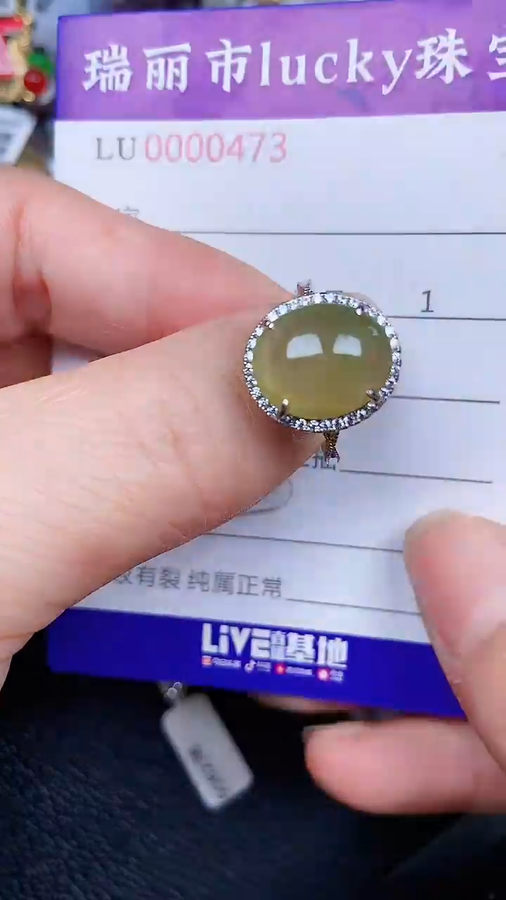 颈饰银S925镶嵌翡翠473