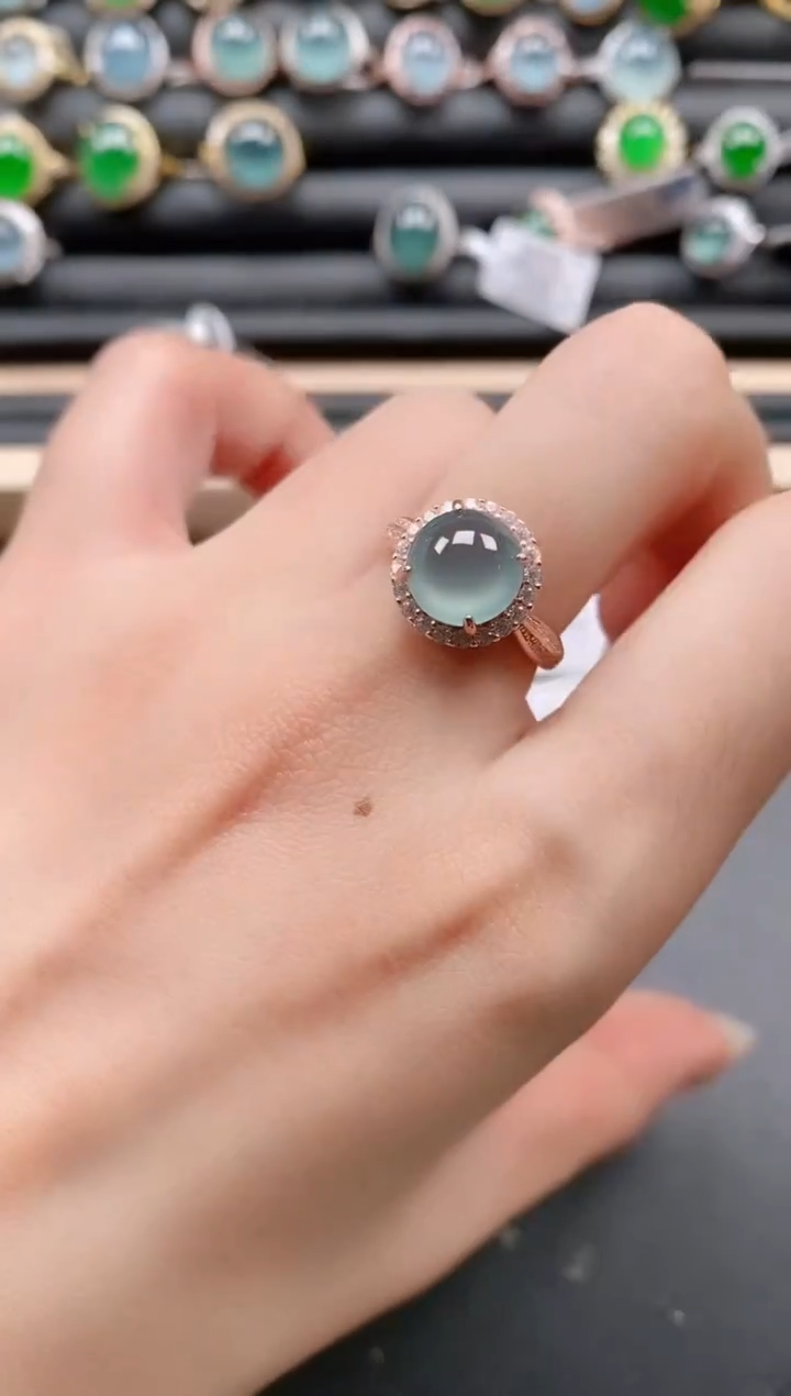 银S925镶嵌戒指翡翠11111