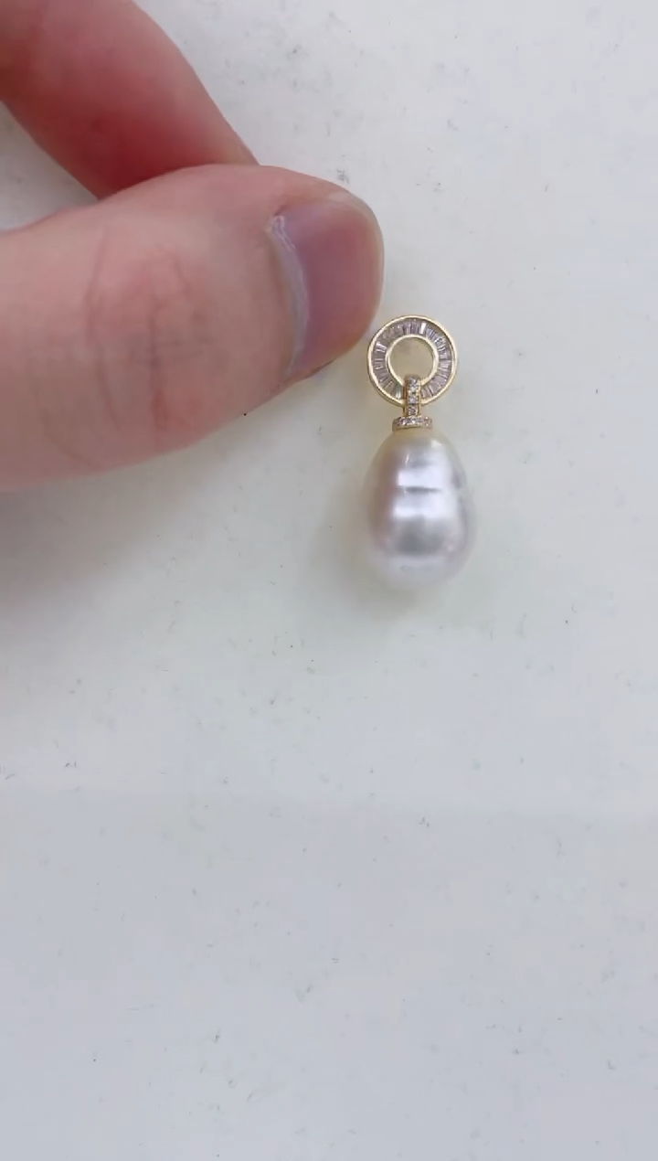 颈饰银S925镶嵌海水珍珠  