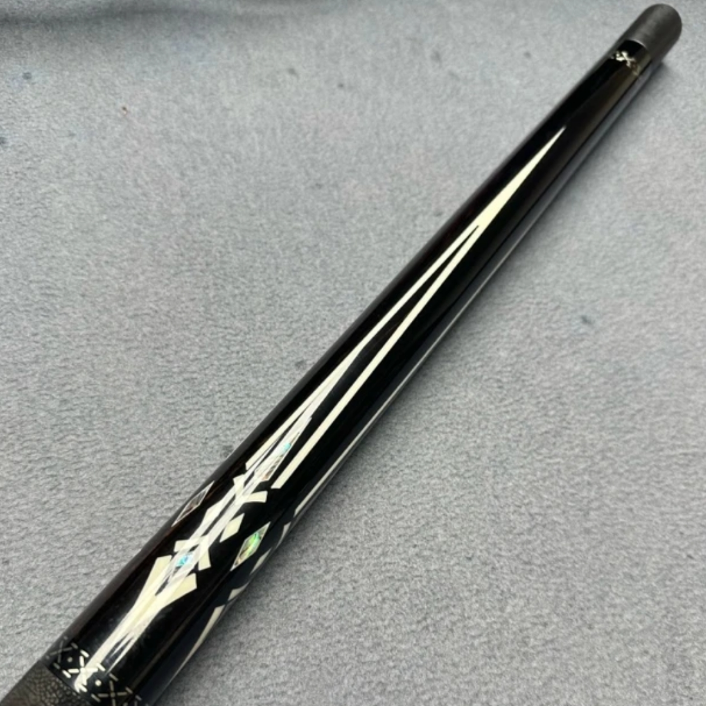 FG福杆【FG02】黑檀皮把1/2纯手工九球中式黑八台球杆