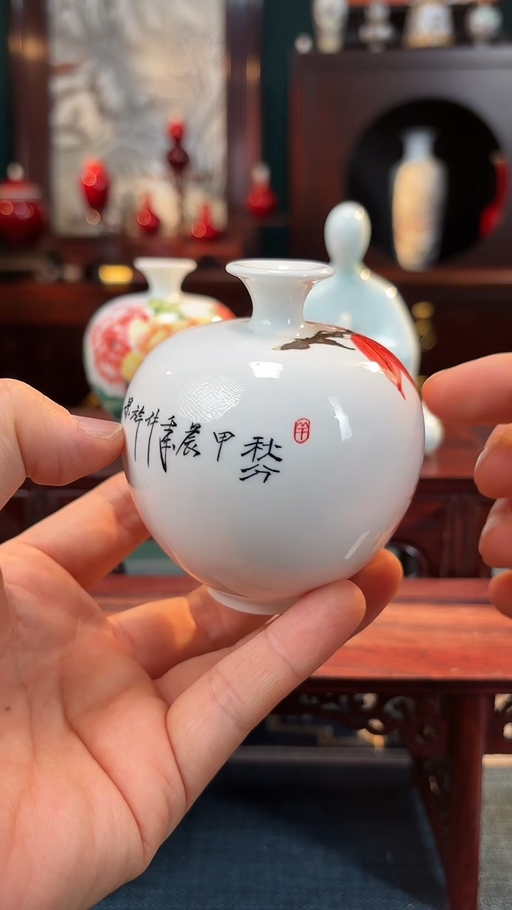 【闪购商品】摆件釉下五彩纯手工手绘原创瓷器