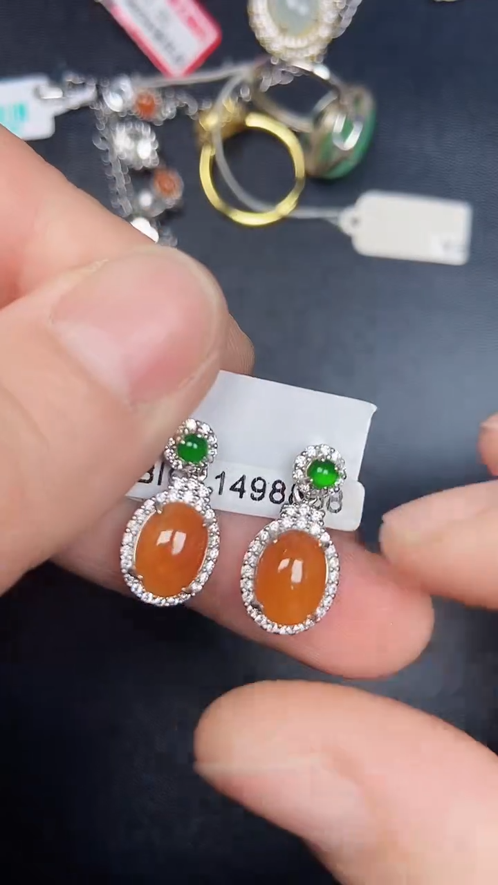 银S925镶嵌戒指翡翠3300