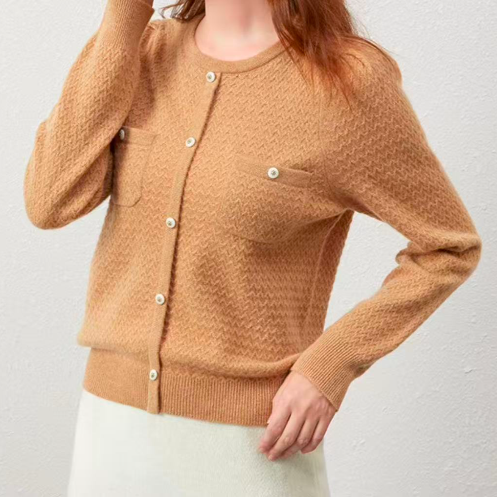 圆领假开衫 2502