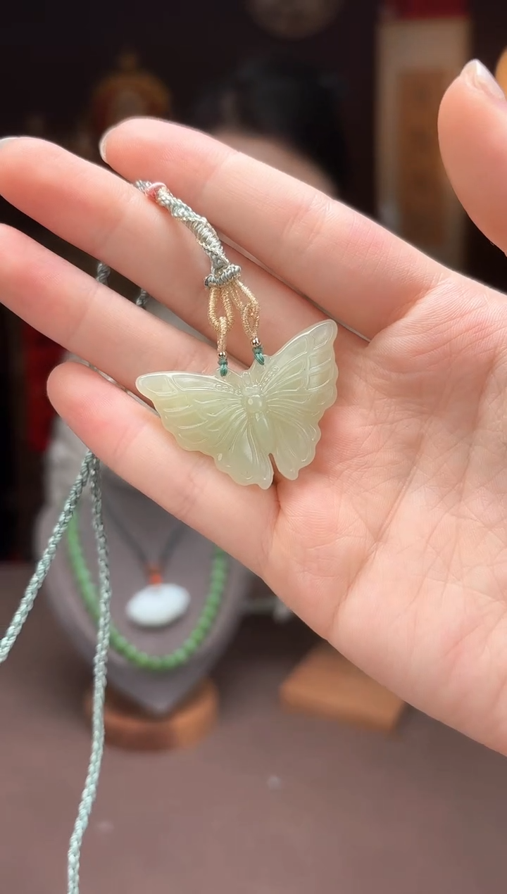 【闪购商品】和田玉1829-f027蝴蝶未镶嵌-