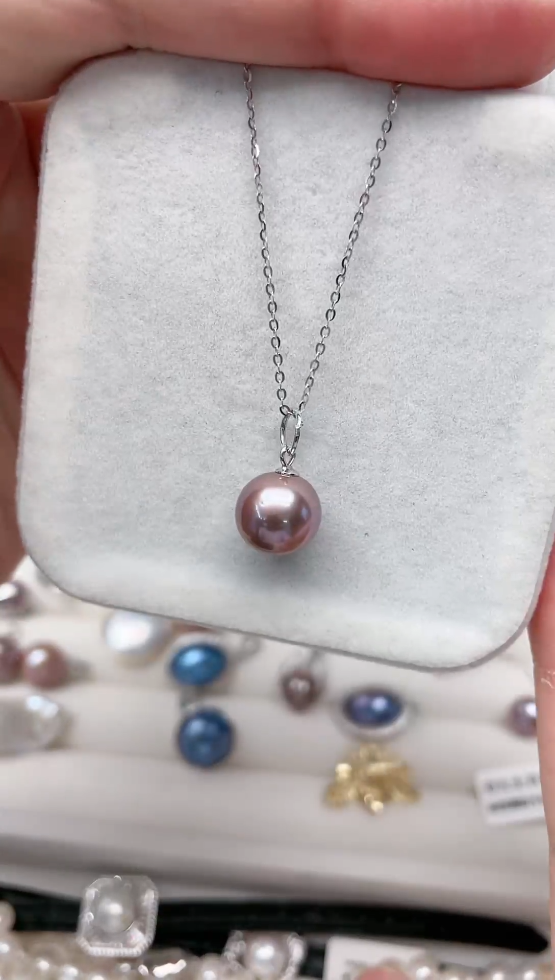 【闪购商品】淡水珍珠吊坠(不含链)银S925镶嵌吊坠