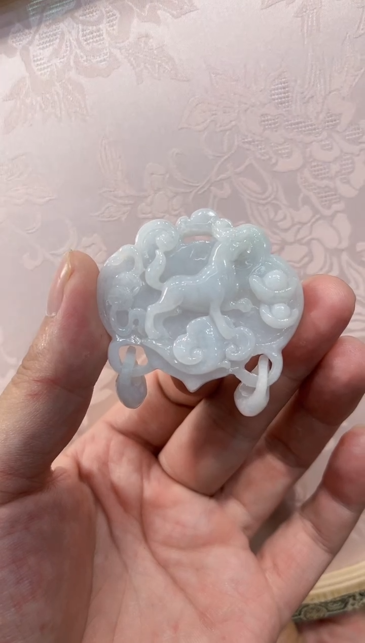 翡翠合金吊坠(赠链)代编织