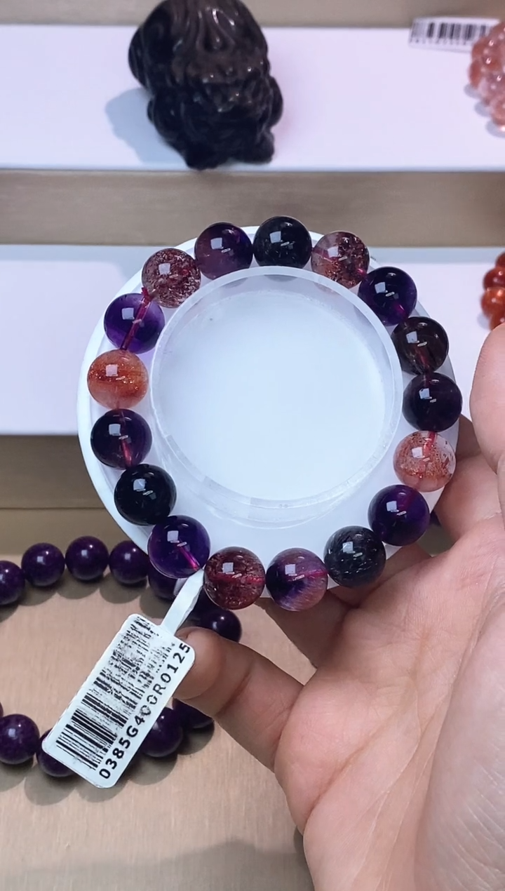 【闪购商品】水晶手链未镶嵌黑加仑超七单圈12m+