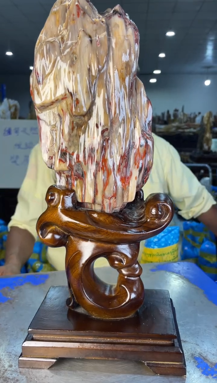 未镶嵌摆件硅化玉19