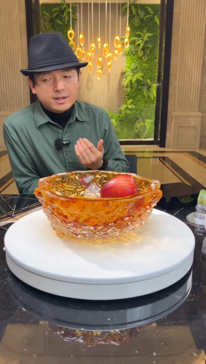 【闪购商品】摆件AJ1011040艺术琉璃果碗