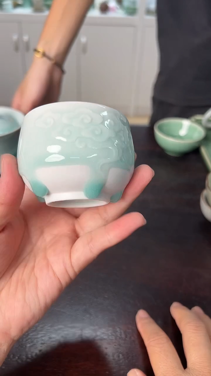 龙泉云间青瓷小米茶器