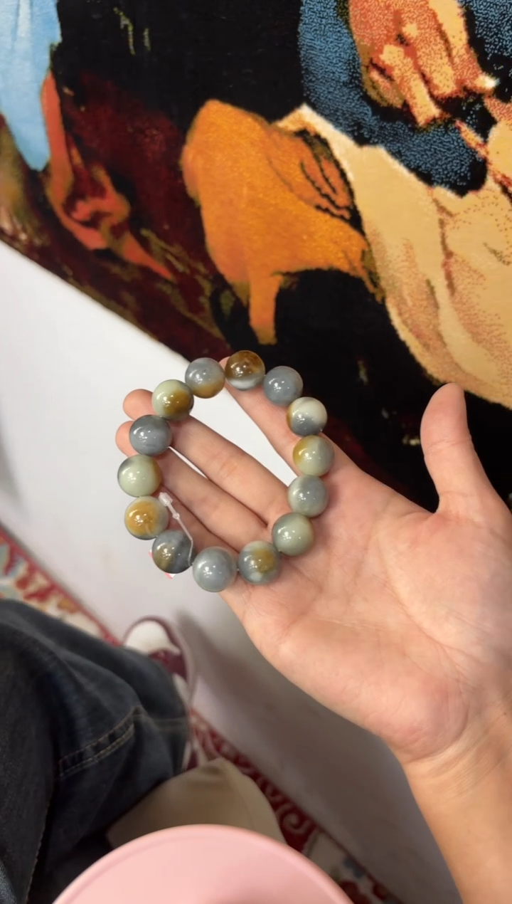 【闪购商品】和田玉手串未镶嵌若羌微色差卡16