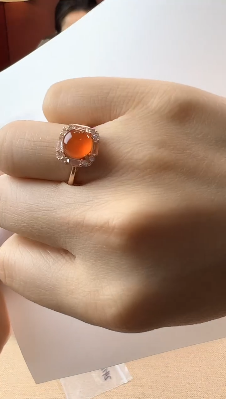 【闪购商品】南红玛瑙戒指银S925镶嵌KT24120636