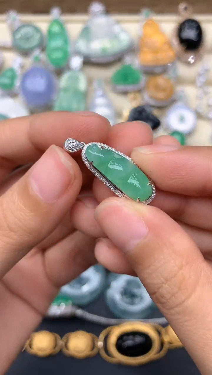 【闪购商品】翡翠颈饰18K金镶嵌150-中国好珍宝