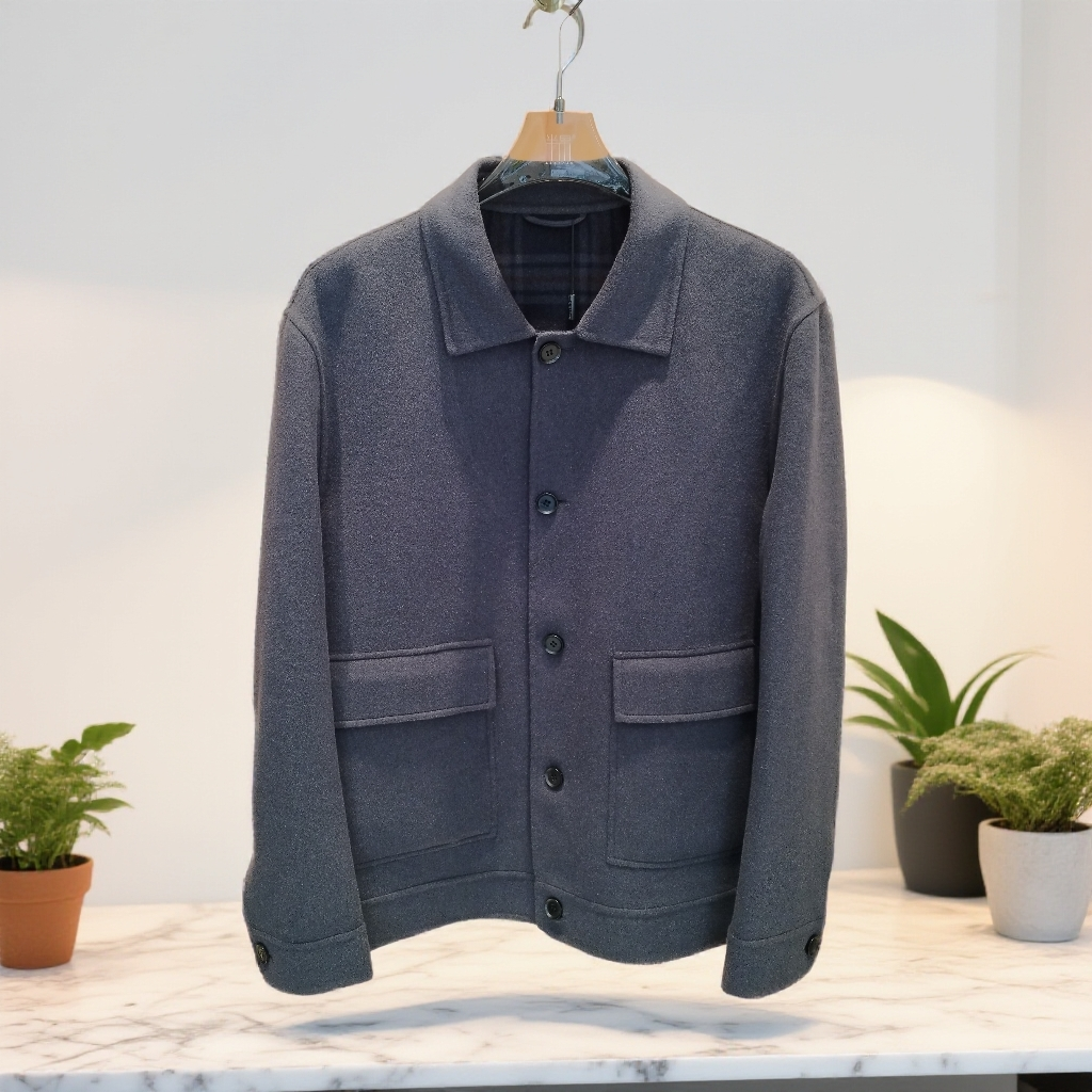 半帛.秋冬新款羊毛双面呢休闲夹克22001-3