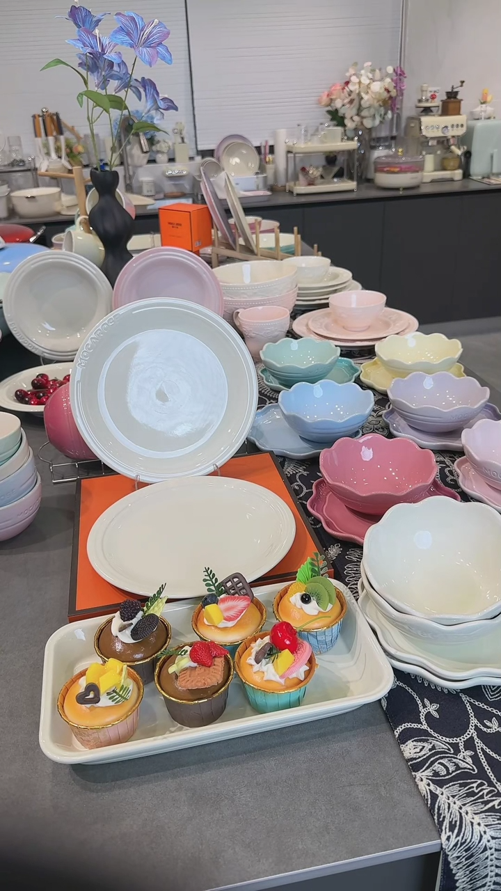 【闪购商品】瓷2个装炻彩浅盘23cm-松露白