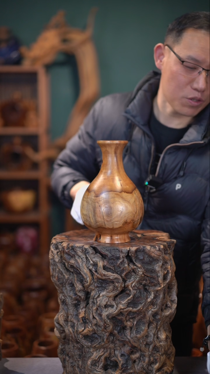 【闪购商品】枣木雷击枣木玉壶春