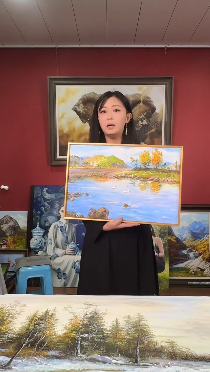 油画【216号】约53*35cm丨朝鲜原创纯手绘孤品油画丨顺丰包邮