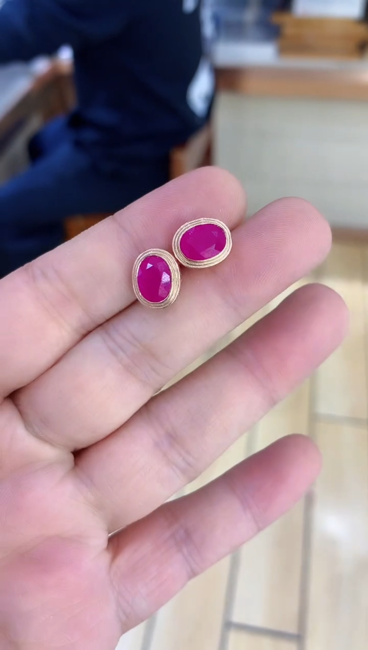 【闪购商品】红宝石耳饰银S925镶嵌...........