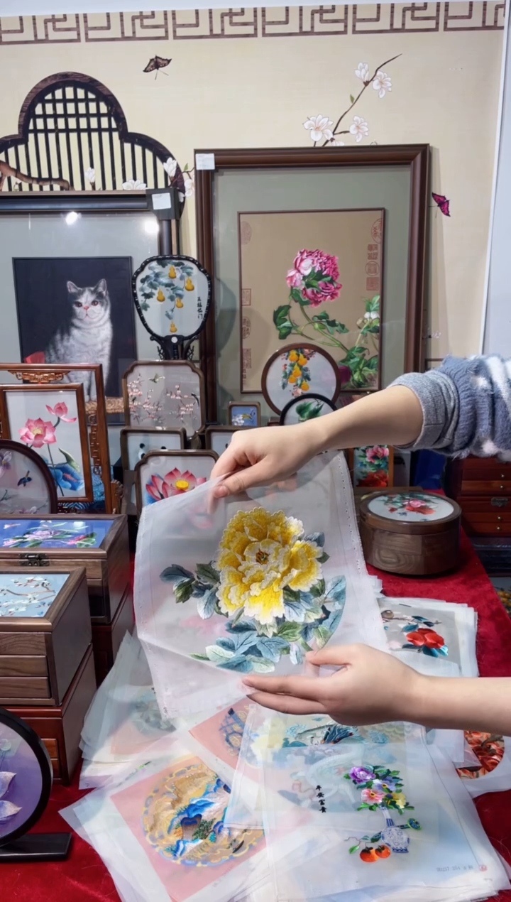 织绣精品苏绣手工刺绣，绣片2