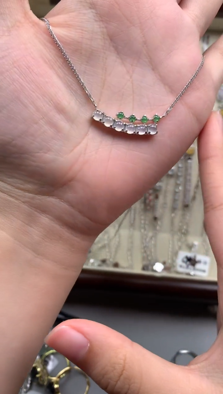 银S925镶嵌戒指翡翠项链3