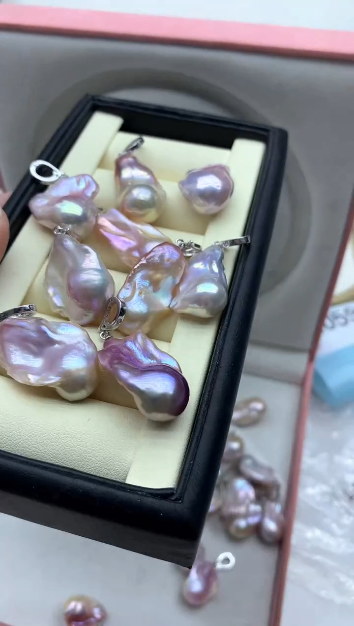 吊坠(不含链)银S925镶嵌淡水珍珠多样性发其一