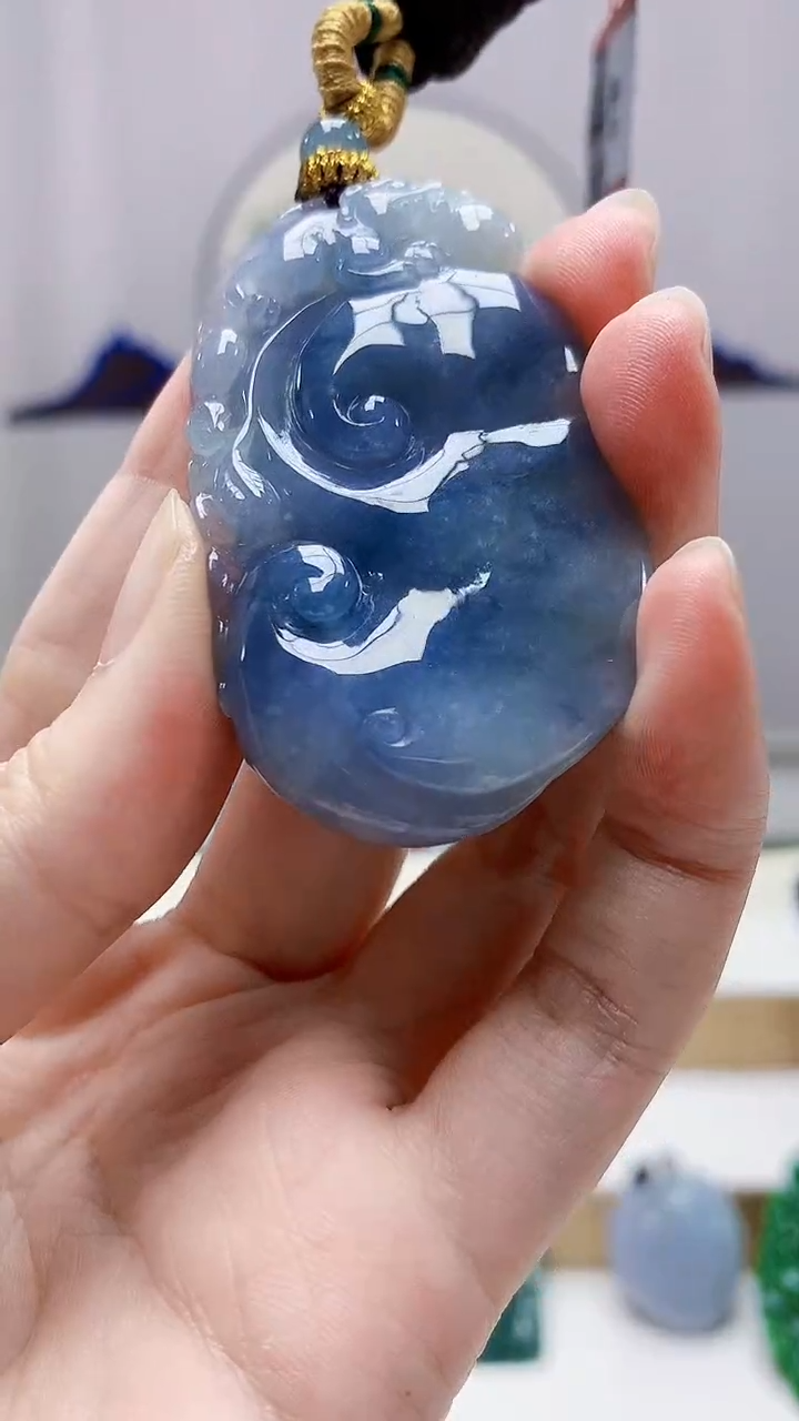 未镶嵌定制翡翠4852zm-毛货挂件76如意