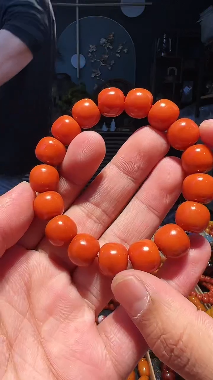 【闪购商品】南红玛瑙手串未镶嵌13+(柿1000)