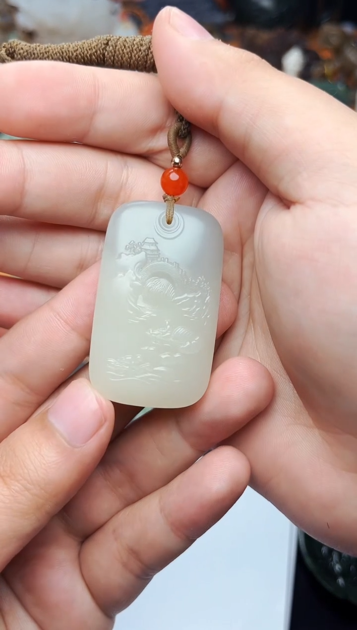 【闪购商品】和田玉颈饰未镶嵌山水01