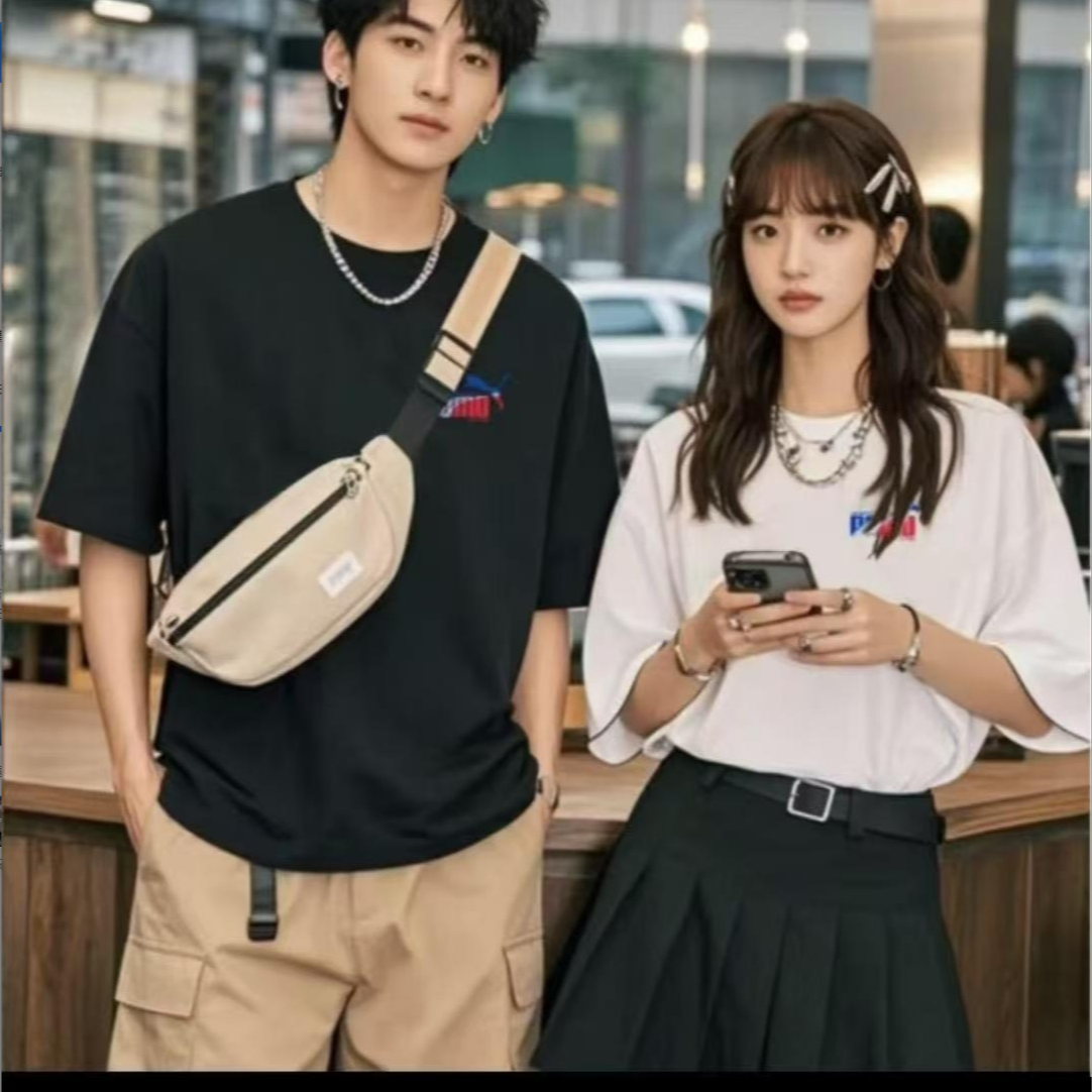 618【一折粉丝福利】潮牌男女同款圆领百搭T恤