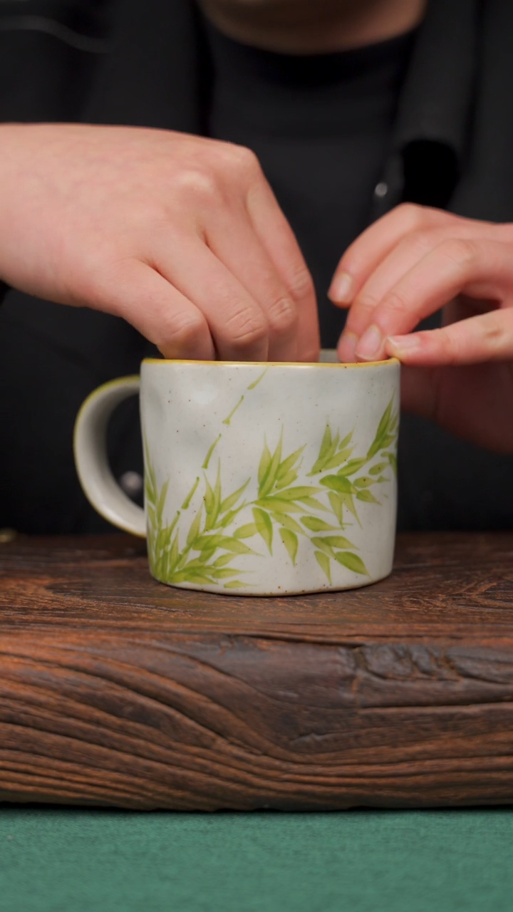 【闪购商品】瓷片61寻一缕瓷香杯釉下手工手绘瓷器