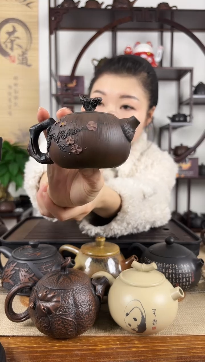 【闪购商品】壶球孔 120cc 根艺梅花 西施壶